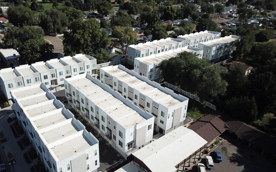 The completed blocks at Mayfly Rise, Clearfield, Utah